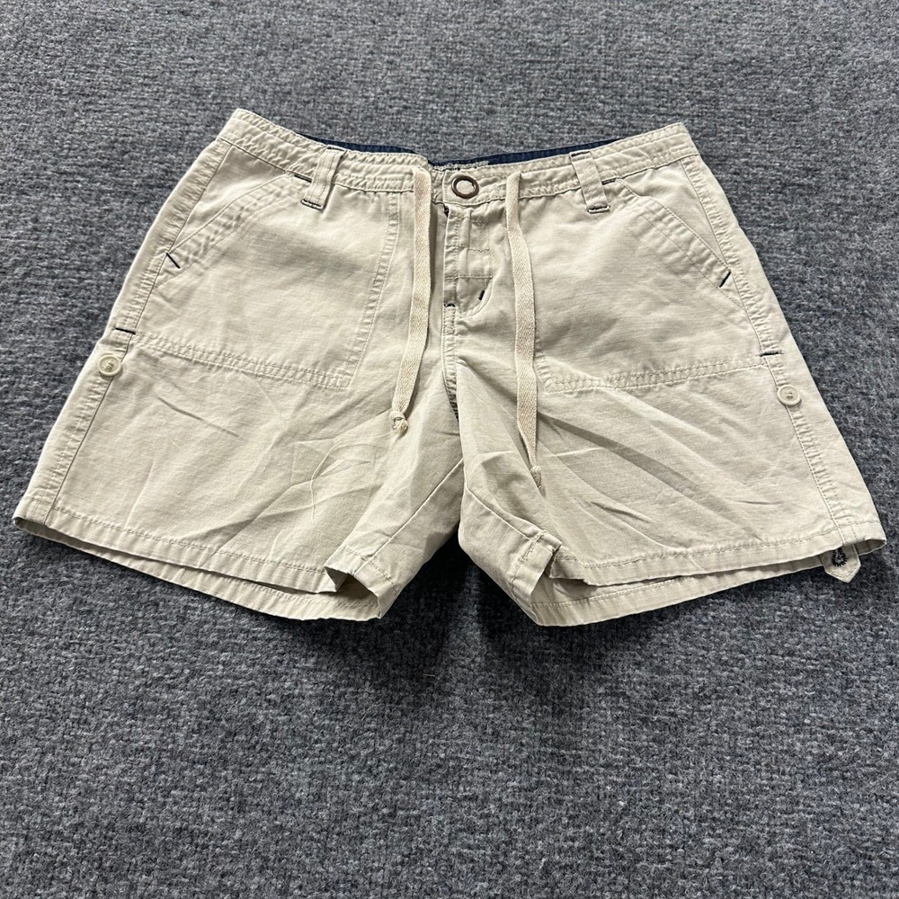 L.E.I. Cargo Shorts Womens Size 3 Tan Drawstring Cotton Utility Gorpcore Casual